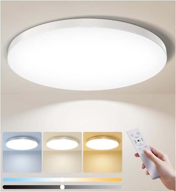 10畳用LEDシーリングライト 45W 調光・調色機能 リモコン・スマホ操作対応 薄型 常夜灯・タイマー付き