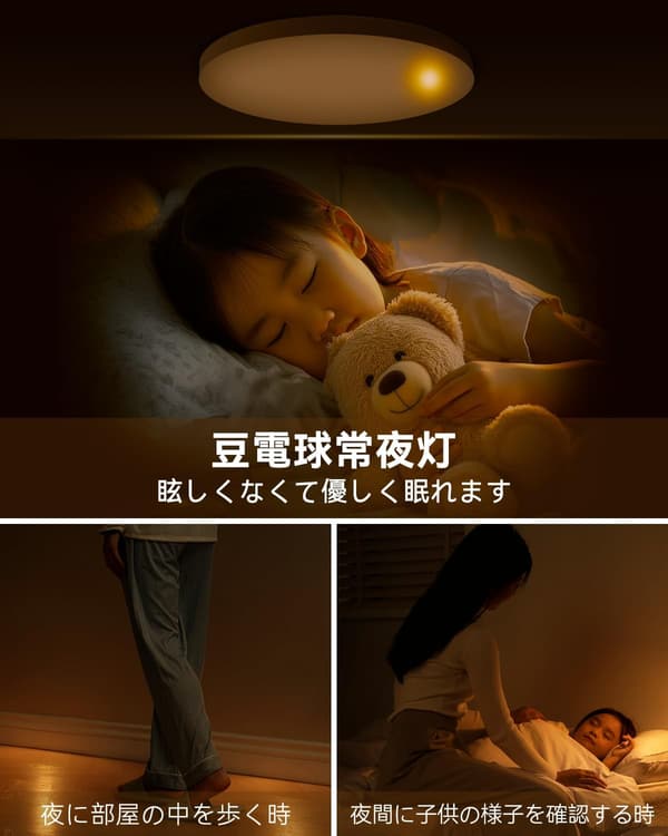 10畳用LEDシーリングライト 45W 調光・調色機能 リモコン・スマホ操作対応 薄型 常夜灯・タイマー付き