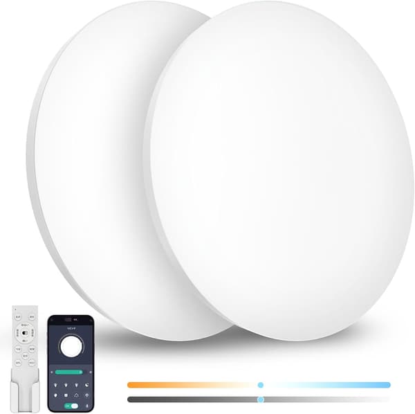 LEDシーリングライト 28W 3600lm 2個セット 調光調色 リモコン・スマホ操作可