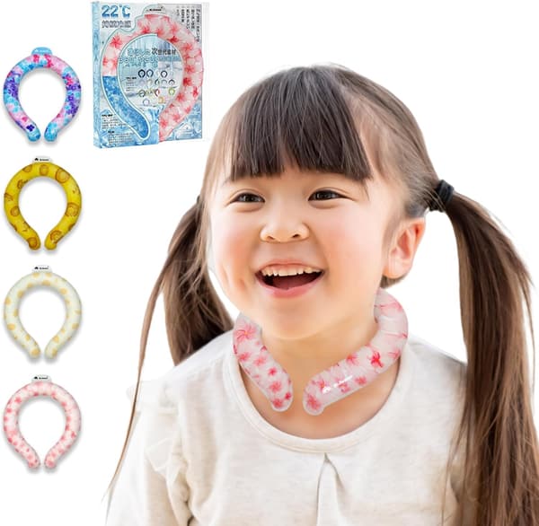 【冷感MAX持続】アイスリングネッククーラー 首ひんやりグッズ 男女兼用 夏用 Lサイズ