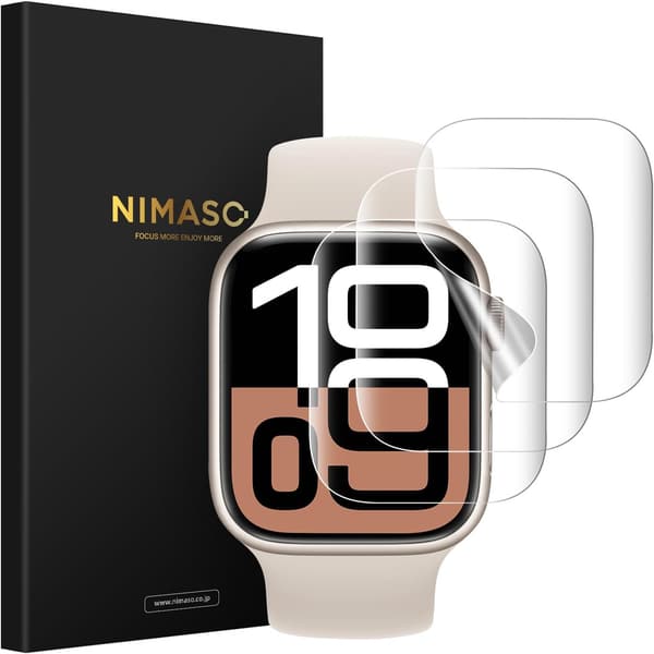 Apple Watch Series 10 42mm用 高感度指紋防止保護フィルム 3枚組