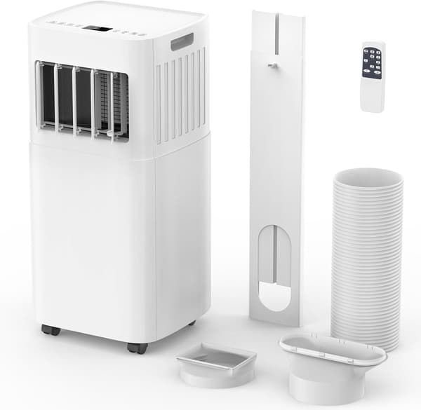 家庭用ポータブルクーラー 2.63KW 静音タイプ 移動式エアコン 9畳対応 リモコン付き ノンドレン式