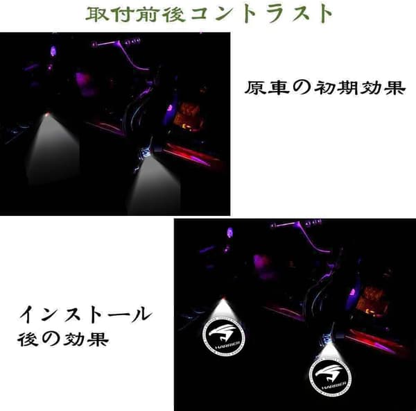 レクサス用 車用カーテシライト 角度調整機能付き LEDロゴ投影 4個セット