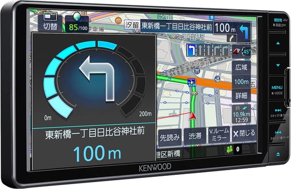 ケンウッド カーナビ 7インチ MDV-L309W Bluetooth搭載 オーディオ一体型 ブラック