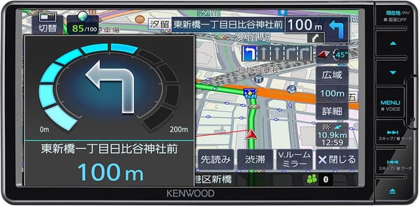 ケンウッド カーナビ 7インチ MDV-L309W Bluetooth搭載 オーディオ一体型 ブラック