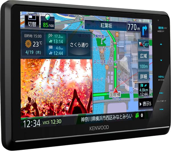 8インチフローティングカーナビ ケンウッド 彩速 MDV-S810F 日本製 ブラック
