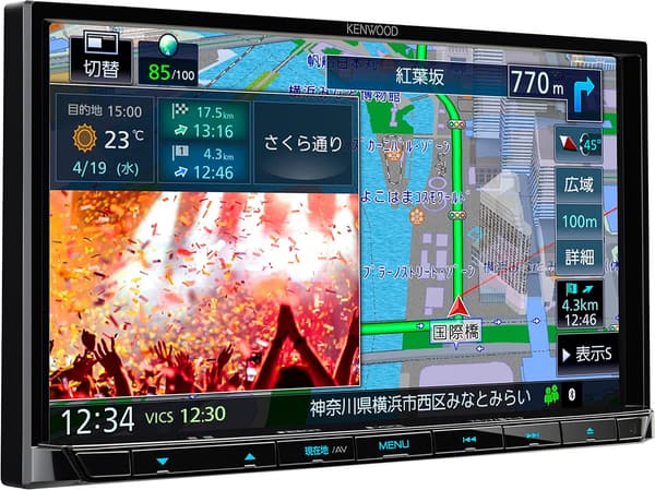 カーナビ 7インチ MDV-S710 日本製デジタルルームミラー型ドライブレコーダー対応 ブラック