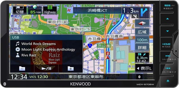 7インチ ワイド カーナビ MDV-S706W フルセグ 彩速ナビゲーションシステム Android/iPhone対応