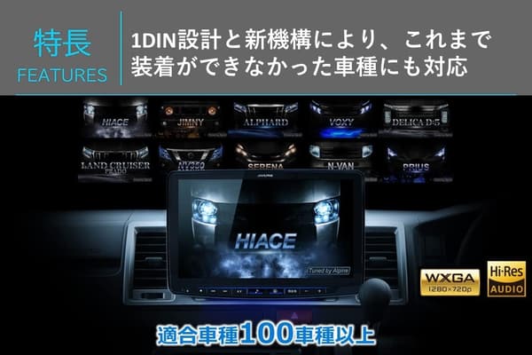 11インチカーナビ ワイヤレスApple CarPlay/Android Auto対応 1DINフローティングタイプ