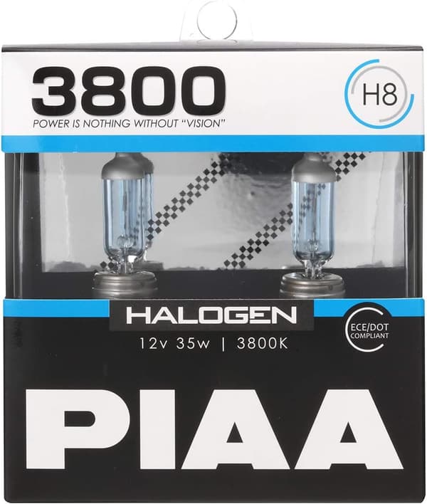 ピア 車検対応 ハロゲンヘッドライトバルブ H8 3800K 2個入 12V 35W