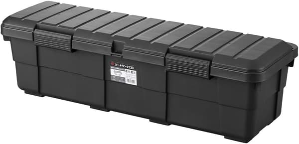 軽トラック荷台用 ハードケース 130L 固定ベルト付 チャコールグレー