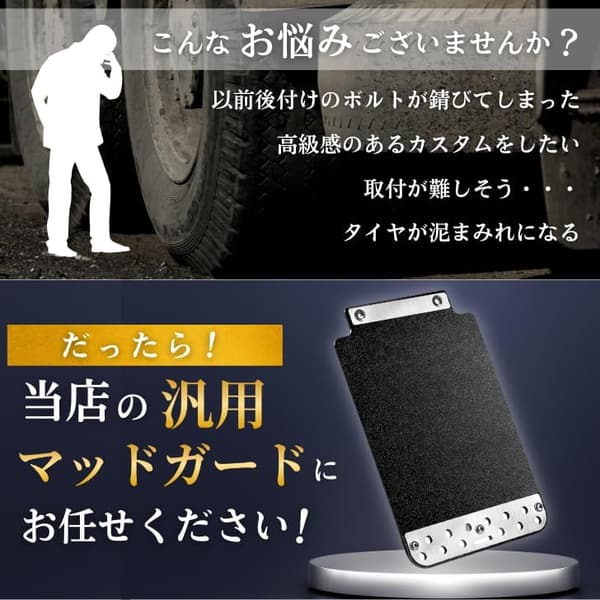 軽トラック用 汎用マッドガード 泥除け カスタムパーツ
