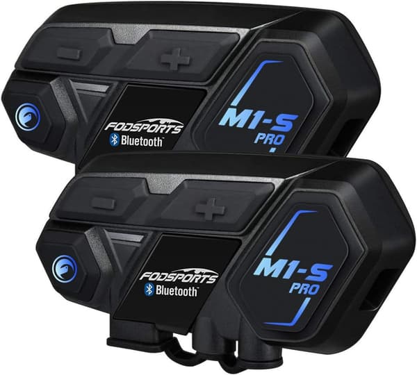 バイク用インカム2台セット M1-Sプロ 最大8人同時通話 Bluetooth HI-FI音質 防水 日本語音声 音楽共有