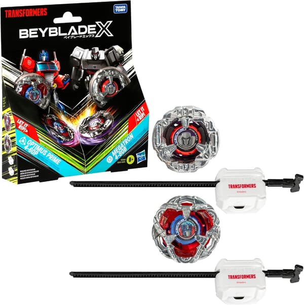 オプティマスプライム vs メガトロン ベイブレードコラボ マルチパックセット（8歳向け）