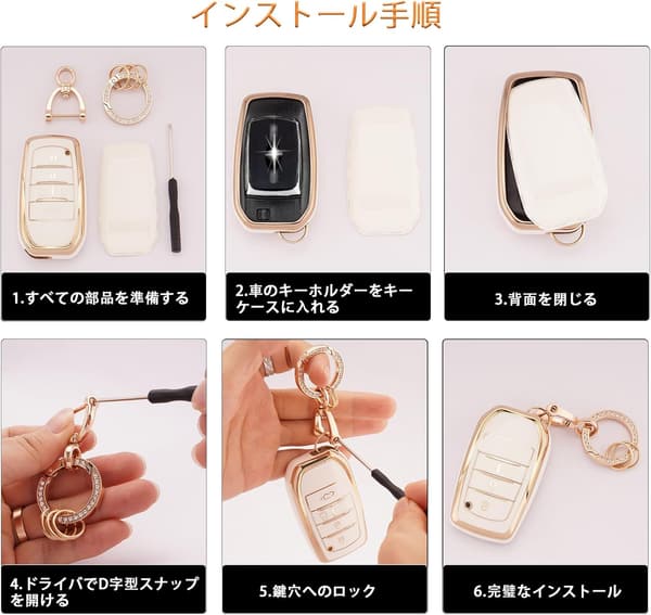 トヨタ ノア/ヴォクシー90系スマートキーケース 高級ソフトTPU製 ホワイト