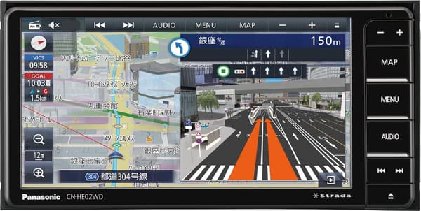パナソニック 7インチワイド カーナビ ストラーダ CN-HE02WD フルセグ対応 Bluetooth・ETC2.0搭載