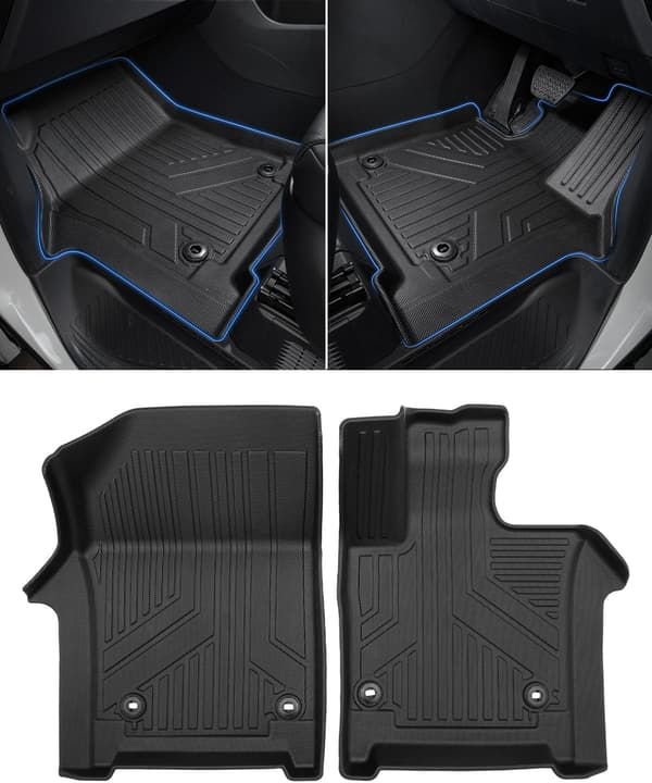 アルファード・ヴェルファイア 40系専用 3Dフロアマット ブラック 立体構造 防水 滑り防止 TPE素材 2Pセット