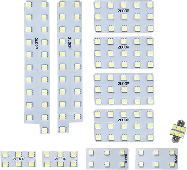 ヴェルファイア・アルファード 20系 ハイブリッド用 LEDルームランプ (純白光) 11点セット