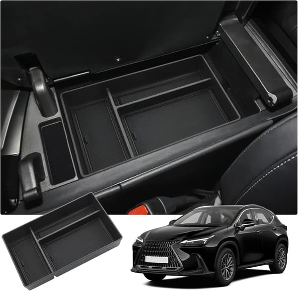 レクサスNX専用コンソールトレイ アームレスト収納ボックス ブラック