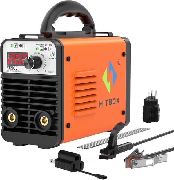 家庭用初心者向け 小型アーク溶接機 100V/200V 200A インバーター直流 液晶表示 AT2000