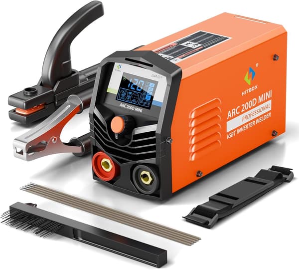 家庭用 HITBOX 小型 100V 140A アーク溶接機 兼 TIG溶接器 液晶表示 インバータータイプ DIY 初心者向け 日本語説明書付き