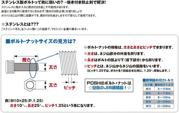 バイク用ステンレスキャップボルト M8X45 ブラック 2個セット