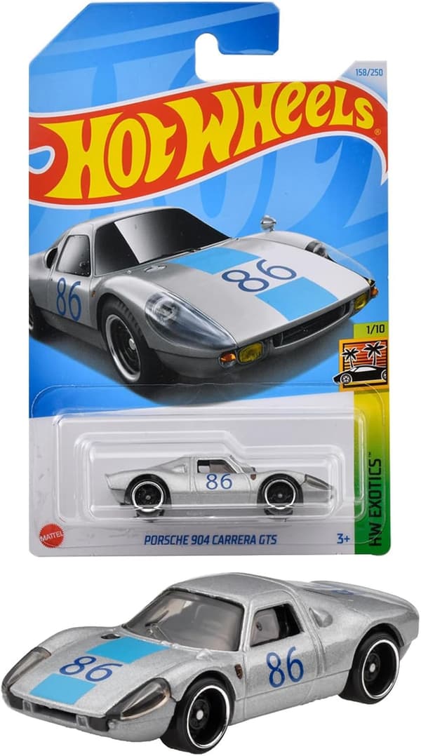 ポルシェ904カレラGTS ミニカー おもちゃ 車 3歳以上 シルバー