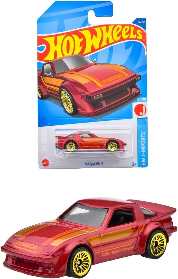 マツダRX-7ホットウィールベーシックカー（レッド）3歳以上用