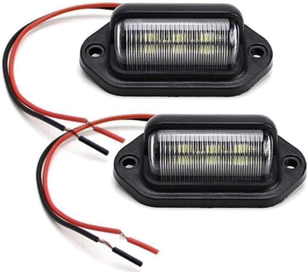 汎用LEDナンバープレートライト 12V/24V兼用 ホワイト 2個入り