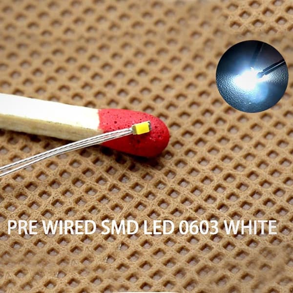 SMD 0603 チップLED 白 20本入り - 鉄道模型用電飾用