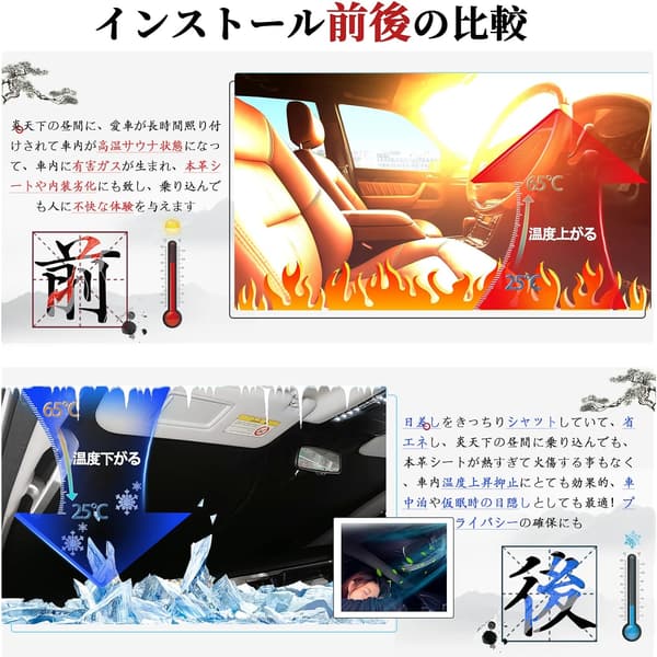 日産キックスP15専用2020年モデル折り畳み式UVカットサンシェード