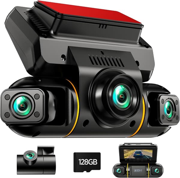 全方位録画可能な1080Pドライブレコーダー 4カメラ・360°保護・駐車監視・小型