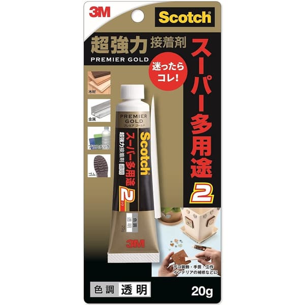 スコッチ プレミアゴールド 超強力透明接着剤 20g