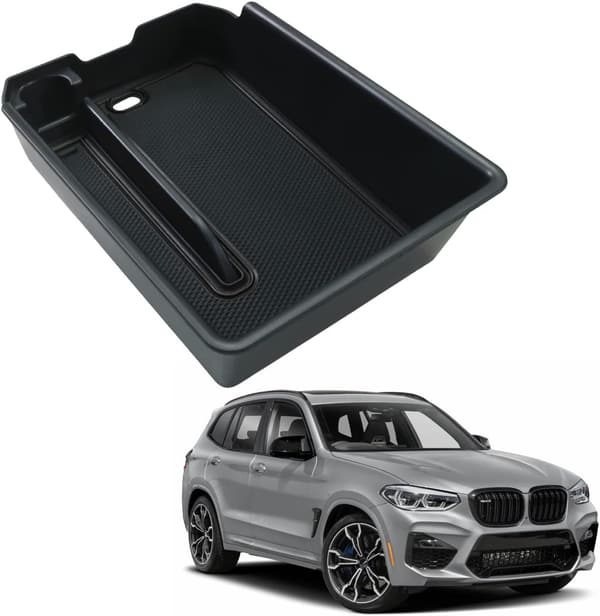 BMW X3 G01専用 コンソールボックス 収納トレイ ABS素材 (ブラック)