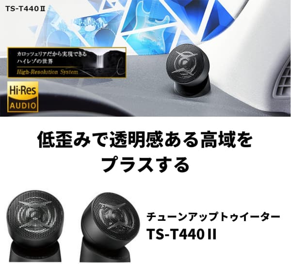 ハイレゾ対応 パイオニア カロッツェリア スピーカー チューンアップトゥイーター TS-T440-2