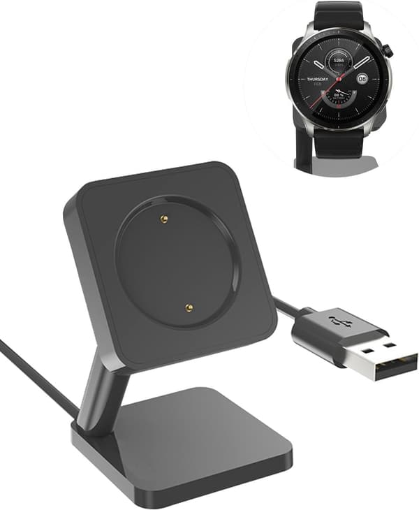 Amazfit スマートウォッチ用 磁気吸着充電スタンド（ブラック）