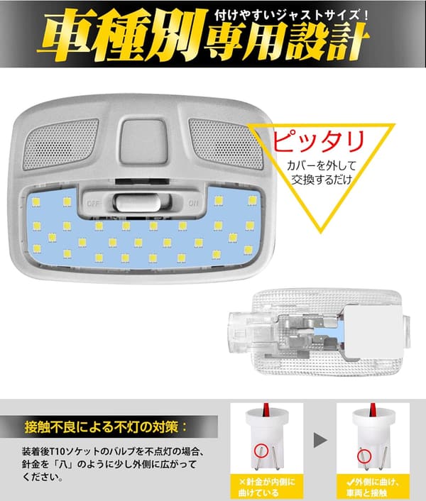スズキ スイフトスポーツ 専用 LED ルームランプ 6000K ホワイト 取付簡単 一年保証
