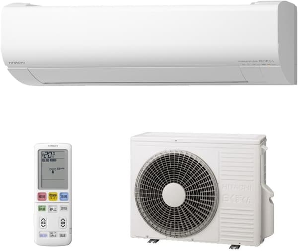 清潔フィルター自動お掃除エアコン 14畳用 4.0kW スリムモデル RAS-W40R2(W) セット