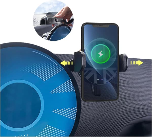 BMWミニクーパー専用 スマホホルダー 360度回転 ワイヤレス充電機能 車載スタンド