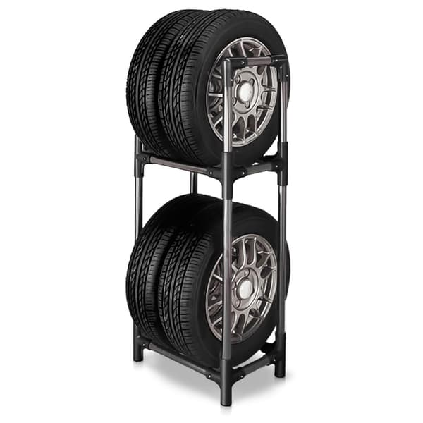 アイリスオーヤマ タイヤラック 軽自動車用 幅45×奥行30×高さ108cm 耐荷重120kg ブラック