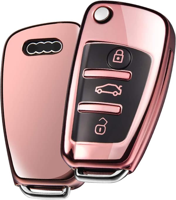 アウディ専用 スマートキーケース TPU製 汚れ・滑り傷防止 A1 A3 Q2 Q3 R8 S3 S6 TT対応