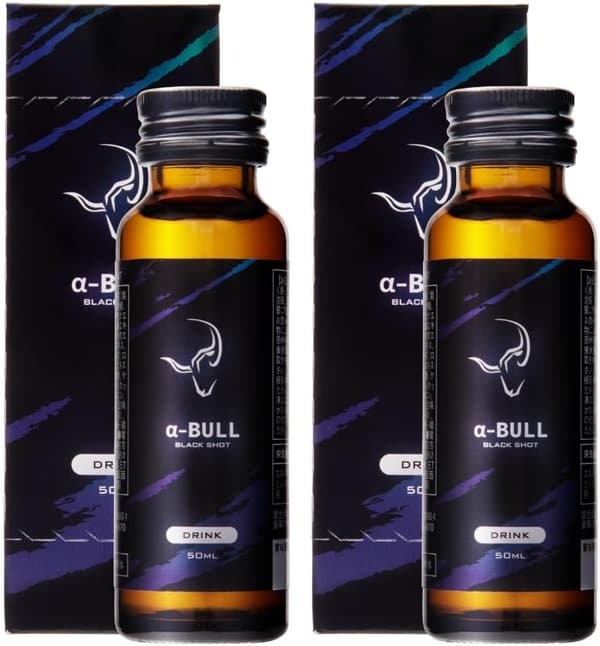 【シトルリン配合のサプリメント α-BULL BLACK SHOT 50ml × 2本セット】