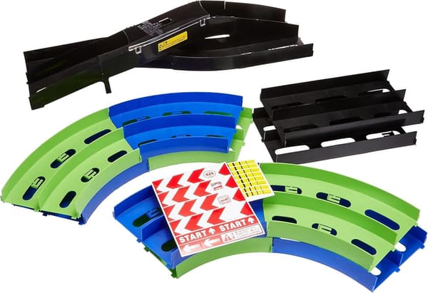 オーバルホームサーキット 立体レーンチェンジタイプ (ライトグリーン/ブルー)【ミニ四駆用】