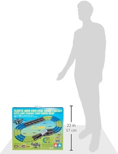 オーバルホームサーキット 立体レーンチェンジタイプ (ライトグリーン/ブルー)【ミニ四駆用】