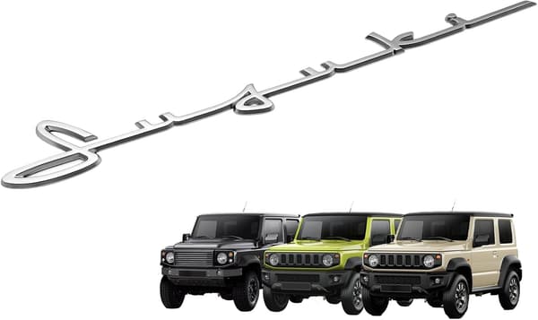 スズキ エンブレム全車種対応 フロント用飾りステッカー DIYアクセサリー (シルバー)