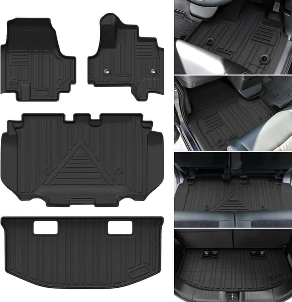 ホンダ N-BOX JF5/JF6専用 3D立体フロアマット・ラゲッジマット 4点セット 防水・汚れ防止