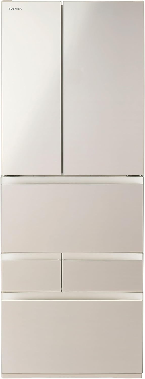 フレンチドア冷蔵庫 551L サテンゴールド 幅68.5㎝ 野菜室中央配置