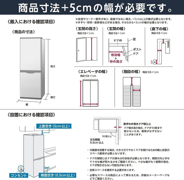 ひとり暮らしに最適なスリム冷蔵庫 186L 自動霜取り 2ドア ホワイト