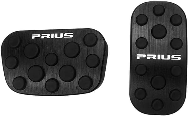 トヨタ プリウス 50系 専用 高品質 アルミ ペダルカバー 2点セット(ブラック)