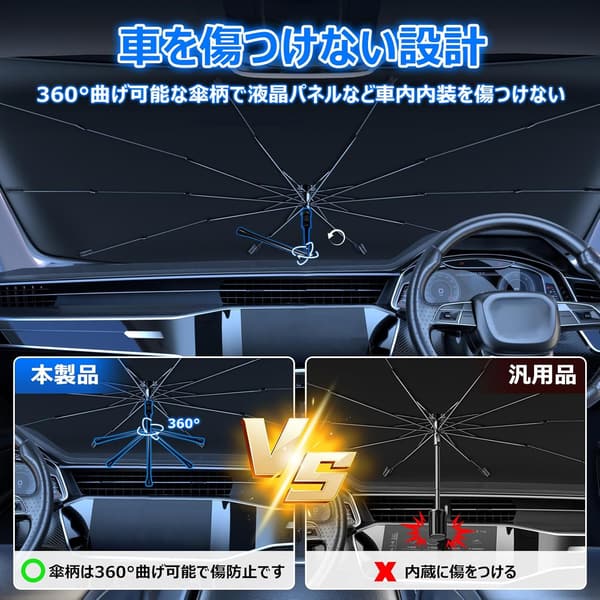 トヨタ RAV4 50系専用 UVカット 360°回転サンシェード（2019年4月〜現行）